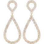 Rhinestone Teardrop Dangle Earrings Sparkly Wedding Jewelry