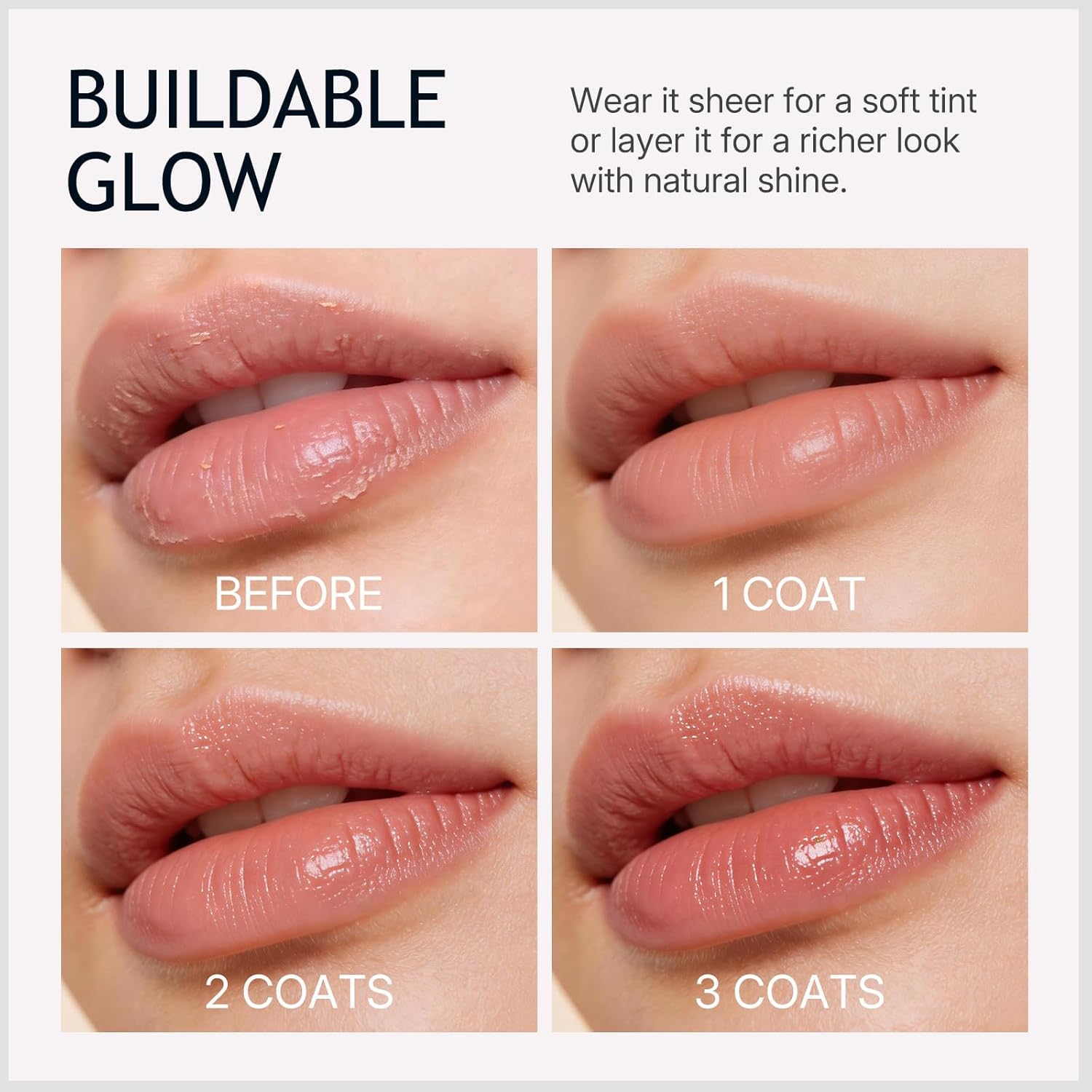Tinted Lip Balm Lipstick Set, 6 Colors Sheer Hydrating Lip Color, Lightweight Lip Tint, Moisturizing & Nourishing Lip Care with Natural Shine, Universal Shades for All Skin Tones
