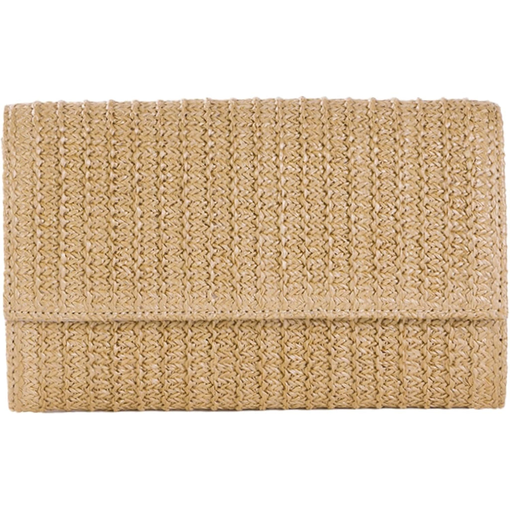 Natural Straw Flat Clutch Women 2026 Boho Purse Top Handle Crossbody Handbag Stylish Woven Envelope Wallet Evening