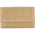 Natural Straw Flat Clutch Women 2026 Boho Purse Top Handle Crossbody Handbag Stylish Woven Envelope Wallet Evening