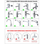 Hibbent Faucet Adapter Kit, Swivel Aerator Adapter To Connect Garden Hose - Multi-Thread Kitchen Sink Faucet To Garden Hose Adapter 3/4 Inch - Chrome Finished
