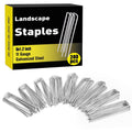 Hongway 240 Pack 6 Inch Landscape Staples, Garden Stakes Galvanized Tent Stakes Heavy Duty 11 Gauge Sod Landscaping Fabric Pins Yard Ground Lawn Staples For Plant Cover, Turf, Fence, Grass Decoration