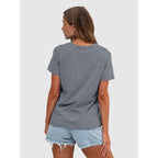 Anbech Womens Dandelion Graphic T-Shirts Teen Girls Cute Sunflower Print Casual Tee Tops Grey