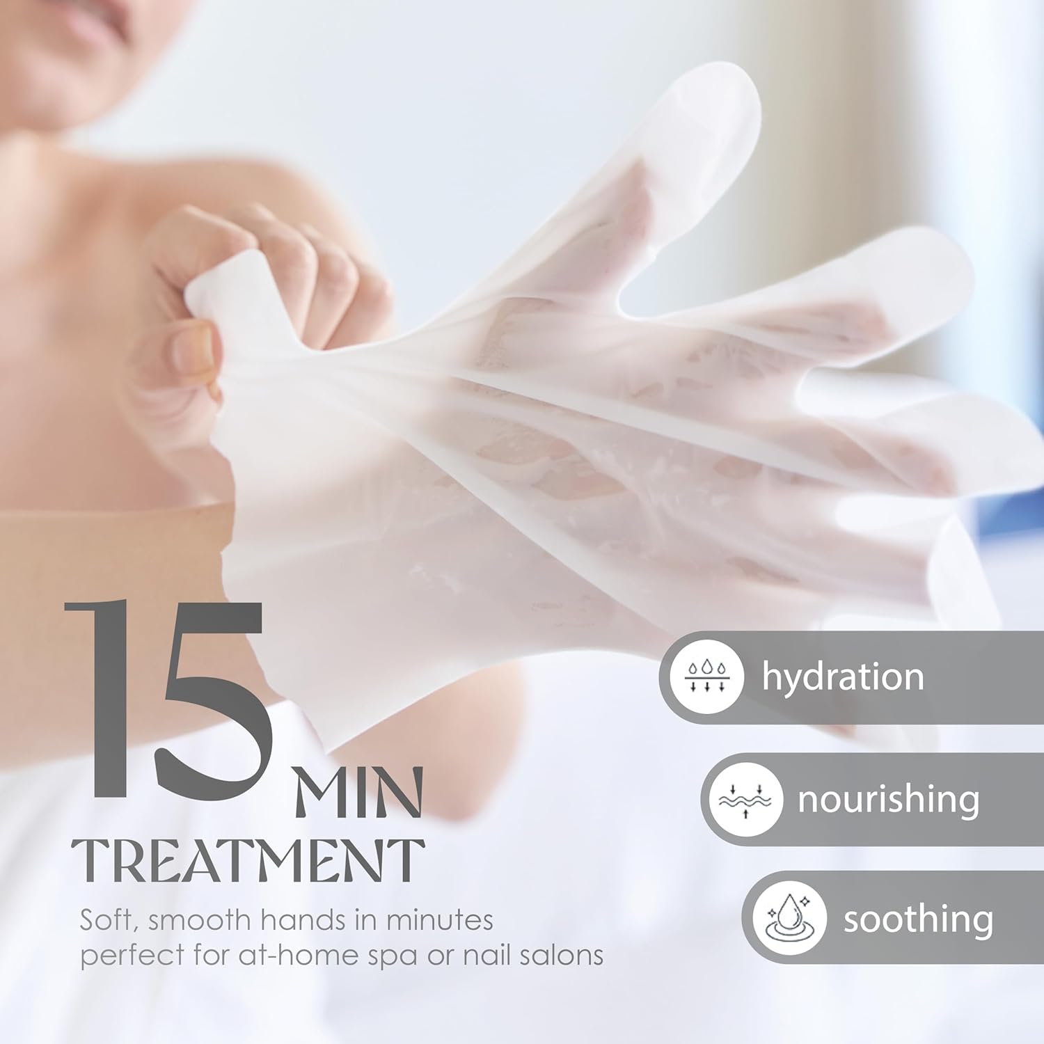 Innerest Original Derma Beauty 6 Pairs Hand Mask, Restoring Cica Hydrating Hand Mask Set, Moisturizing Hand Care, Repair Gloves, Essential Nail Care, Rejuvenation Soothing Gloves