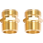 2 Pack 3/4" Ght To 3/4" Npt Male Connector, Brass Garden Hose Fitting, Male Hose Adapter | Ght To Npt Adapter Brass Fitting, Garden Hose To Pipe Fittings Connect