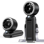Sweetfull Portable Handheld Turbo Fan - Portable Fans Rechargeable, 5000Mah, 180° Adjustable, 5 Speed Wind, Digital Display Electric Personal Hand Fan Quiet, Travel Essentials, Beach Vacation (Black)