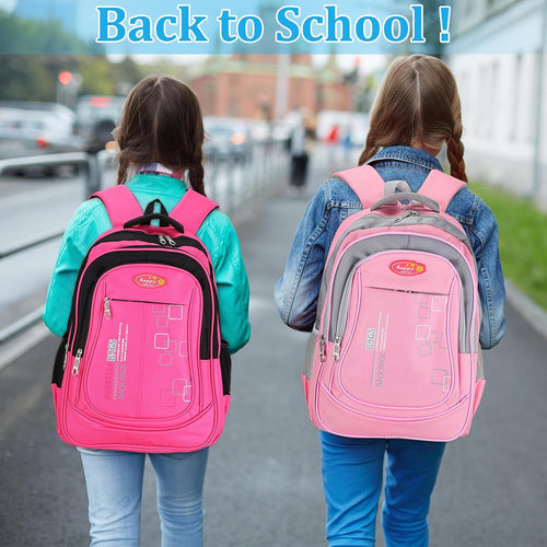 10 Pcs 17 Inch Kids Backpacks Bulk, Classic Student Bags For School | Printed Bulk Pack, Padded Straps, Side Bottle Holder, Middle School, Donation Charity Use