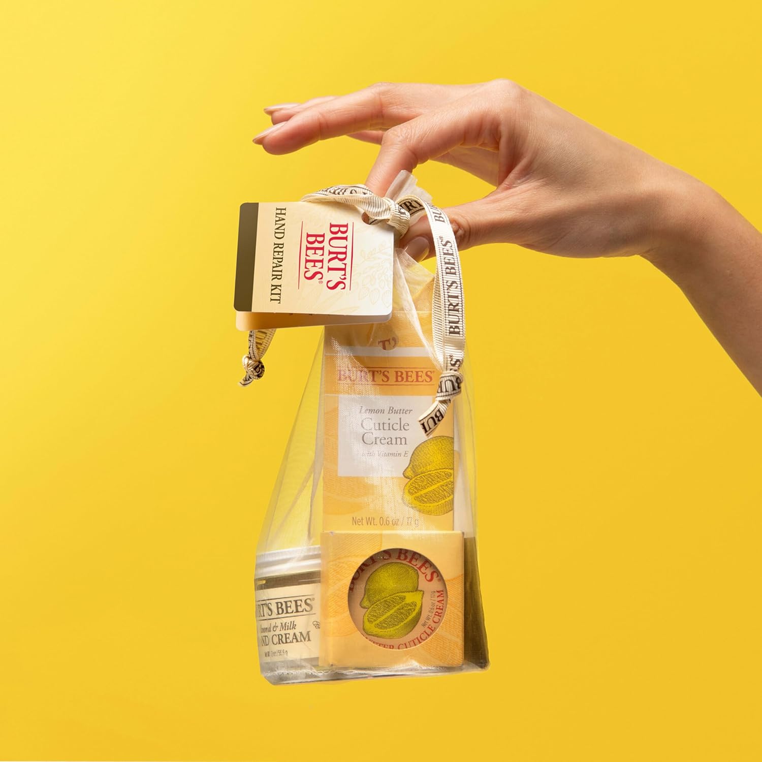 Burt's Bees Mothers Day Gifts Ideas - Hand Repair Set, 3 Hand Creams plus Gloves - Almond Milk, Lemon Butter Cuticle Cream, Shea Butter Repair