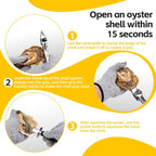 Oyster Shucker Machine,New Stainless Steel Handheld Oyster Shucking Kit | No Assembly Required, Space-Saving, Dishwasher-Safe, Preserves Oyster Juices, And Less Likely To Leave Shell Fragments