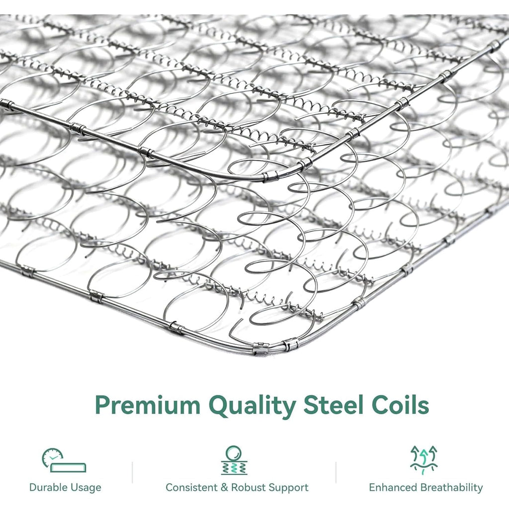 Novilla Twin Mattress, 6 Inch Twin Size Mattresses In A Box With Smarts™ Coil For Pressure Relief, Medium Plush Foam And Spring Hybrid Colchones With Certipur-Us Certified
