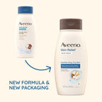 Aveeno Skin Relief Body Wash With Coconut Scent & Soothing Oat, Gentle Soap-Free Body Cleanser For Itchy, Dry & Sensitive Skin, Dye-Free & Allergy-Tested, 12 Fl. Oz