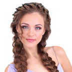 Mabor Headband With Clips, Bangs Hairstyle Hair Clip Headband, Professional Weave Bangs Clip, Toothed Headband Braid Tool For Women Girls Black Brown Hair Styling Accessories