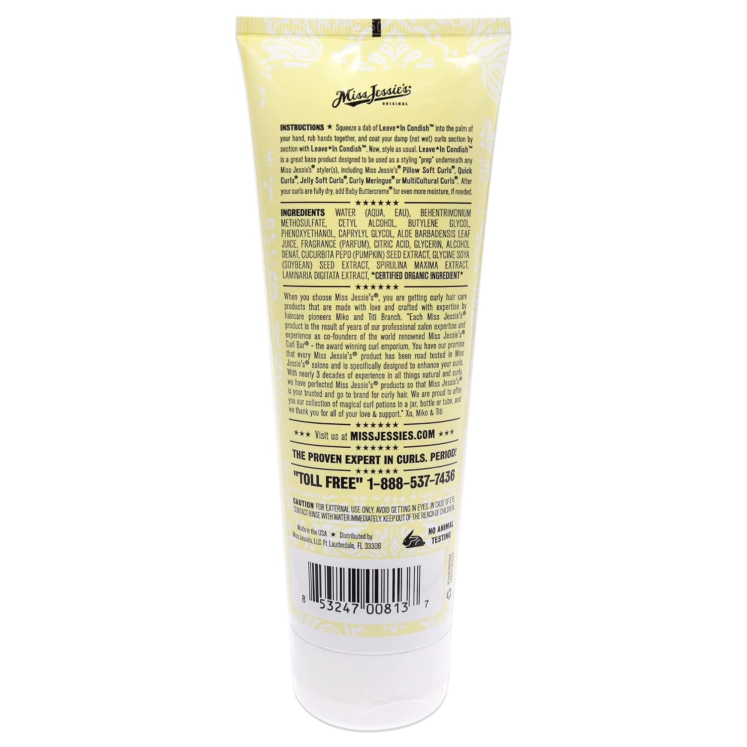 Miss Jessies Leave In Condish Unisex Conditioner 8.5 Oz