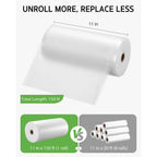 Syntus 11" X 150' Vacuum Sealer Bags For Food With Cutter, Vacuum Sealer Bags Roll Keeper Bpa-Free Heavy-Duty Commercial Grade For Food Storage, Meal Prep And Sous Vide