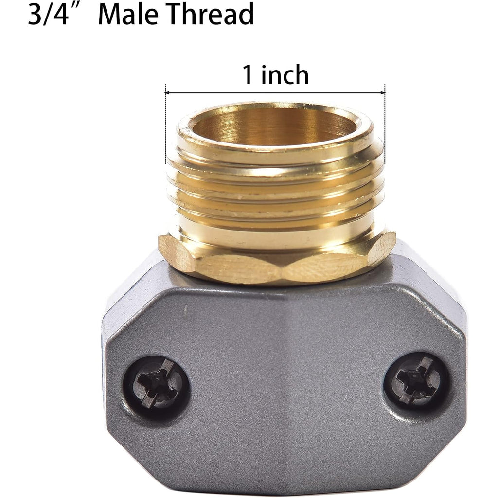 Zinc And Brass Male Clamp Coupling,Fits 3/4" Or 5/8" Garden Hose Repair Fitting | Sanpaint Zinc And Brass Male Hose End Repair