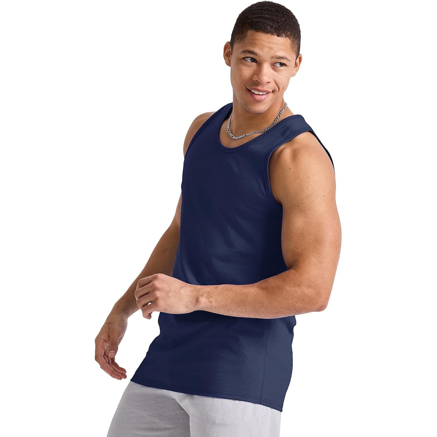 Hanes Men'S Essentials Tank Top Pack, Midweight Cotton Tanks, Sleeveless Shirts, 3-Pack