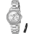 Olevs Quartz Watch Women Silver Stainless Steel Waterproof Luminous