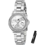 Olevs Quartz Watch Women Silver Stainless Steel Waterproof Luminous