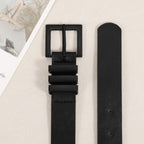 XZQTIVE Plus Size Women's Leather Belts for Jeans Pants Dress Fashion Ladies Waist Belt with Square Gold Buckle