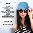 7 Pieces Unisex Vintage Washed Distressed Baseball Hat Baseball Cap Twill Adjustable Dad Hat