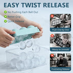 Large Ice Cube Molds, 2 Pack Round Ice Cube Mold With Storage Bin And Tongs, Makes 12 × 1.9-Inch Ice Spheres, Easy Fill And Twist Release For Whiskey, Bourbon And Cocktails
