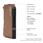 Nudestix Magnetic Matte Eye Color – 3-In-1 Long-Wear Cream Eyeshadow Pencil, Eyeliner & Primer | Waterproof, Budge-Proof Matte Finish | Vegan & Cruelty-Free Eye Makeup
