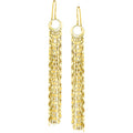Ross-Simons Italian 14kt Yellow Gold Multi-Strand Lumachina-Chain Drop Earrings