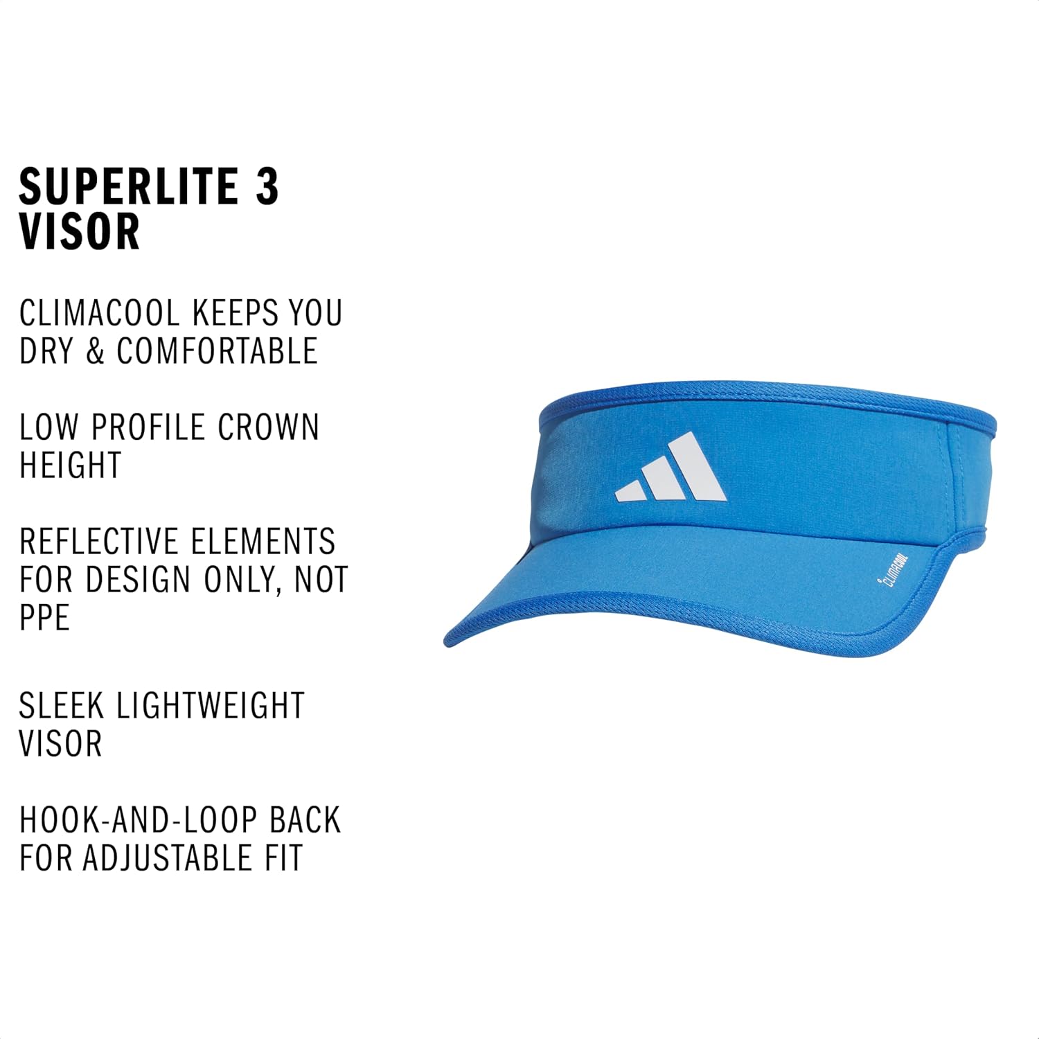 Adidas Women'S Superlite Visor – Lightweight Moisture-Wicking Running Tennis Hat