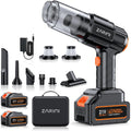 Portable Cordless Car Vacuum, 50,000Pa High-Power Brushless Motor, Rechargeable Handheld Vacuum Cleaner With 2 Batteries & Charger, 6-In-1 Vacuum Cleaners For Home, Keyboard, Pet Hair, Black