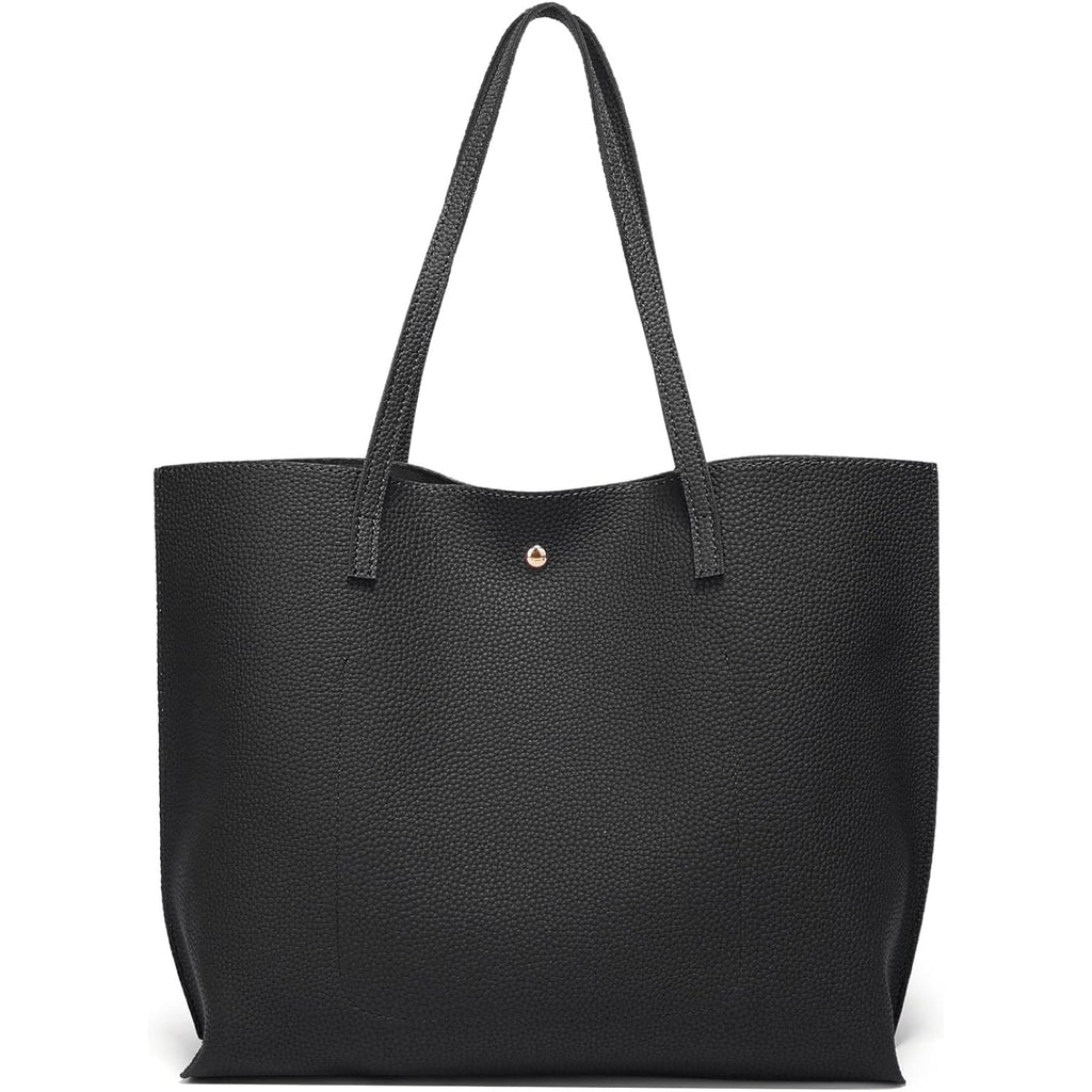 Dreubea Women'S Soft Faux Leather Tote Shoulder Bag From, Big Capacity Tassel Handbag