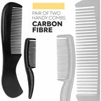 Beauty & Crafts 5” Professional Beard & Mustache Scissors for Men | German Stainless Steel Beard Trimming Shears with 2 Mustache Combs & Premium Pouch for All Facial Hair (Black)