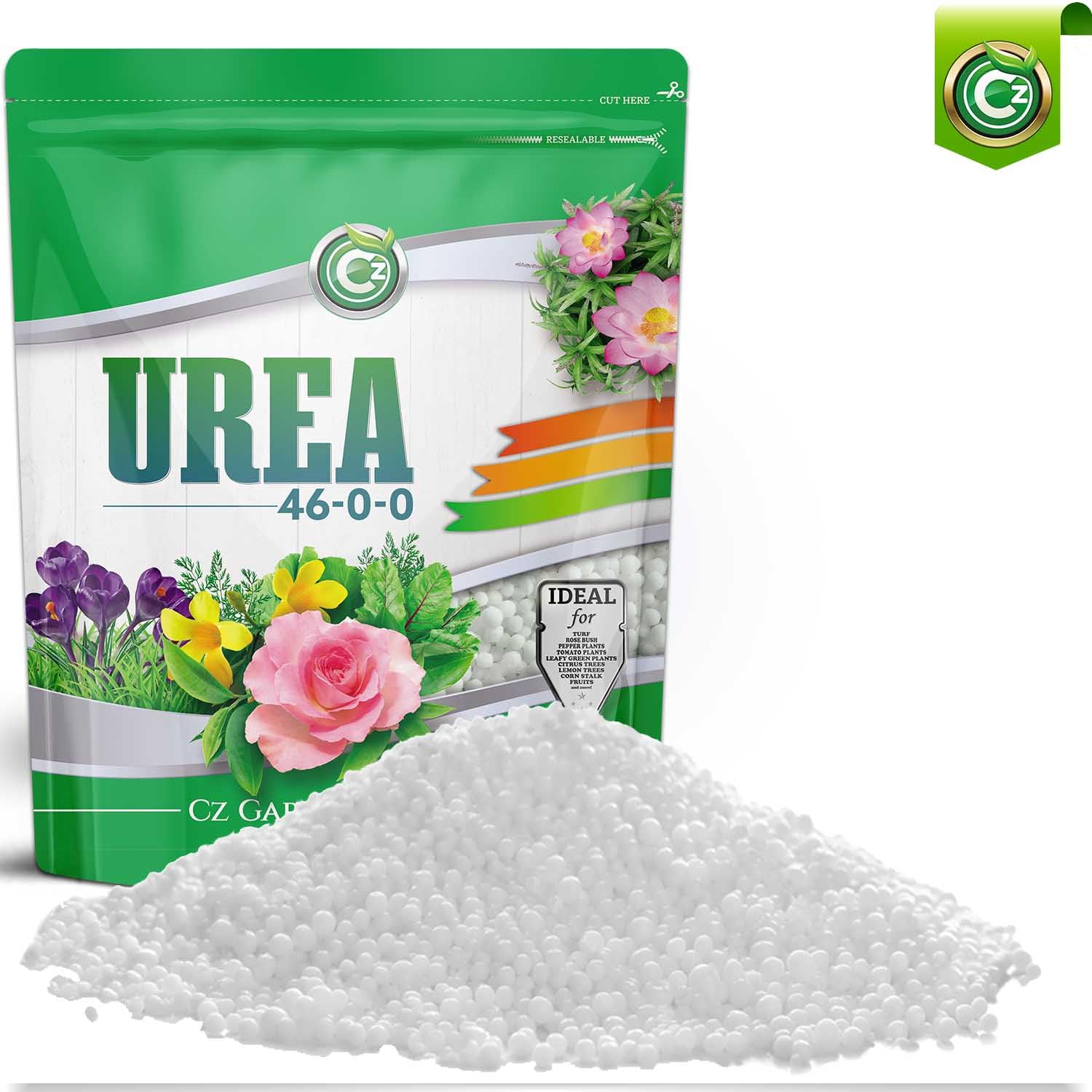 Urea Fertilizer 46-0-0 Made In Usa - 5Lb Plant Food For Indoor/Outdoor Flowers & Gardens - Promotes Lush Growth - Lettuce, Green Lawns, Fruit, Vegetables, Citrus Trees, Tie Dye Granules Prills