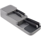 Joseph Joseph DrawerStore Knife Organizer, holds up to 9 knives, Kitchen Organization & Drawer Storage – Compact, Gray