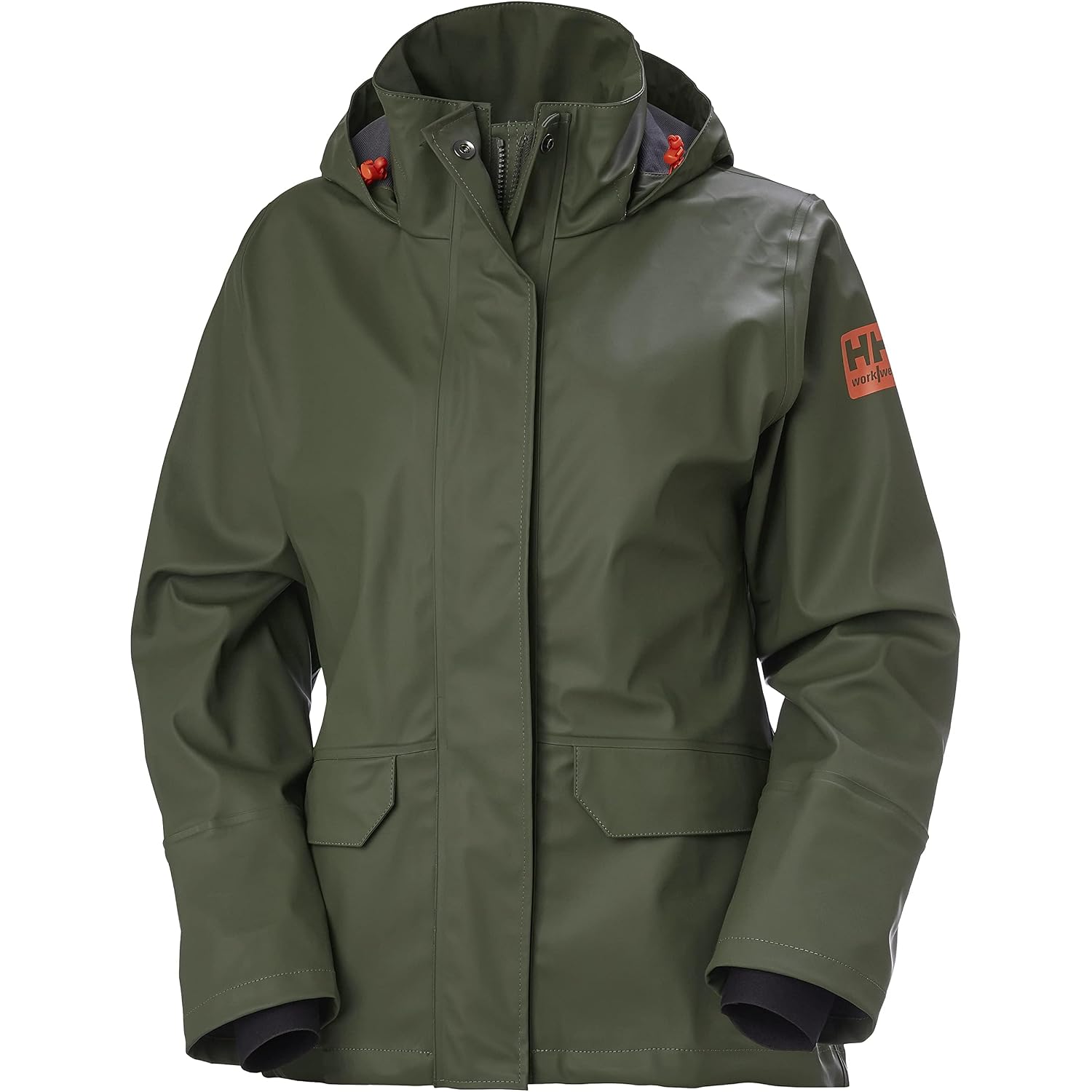Helly Hansen Luna/Gale Rain Jacket - Waterproof Windbreaker - Neoprene Cuffs & Pockets - Adjustable Packable Hood
