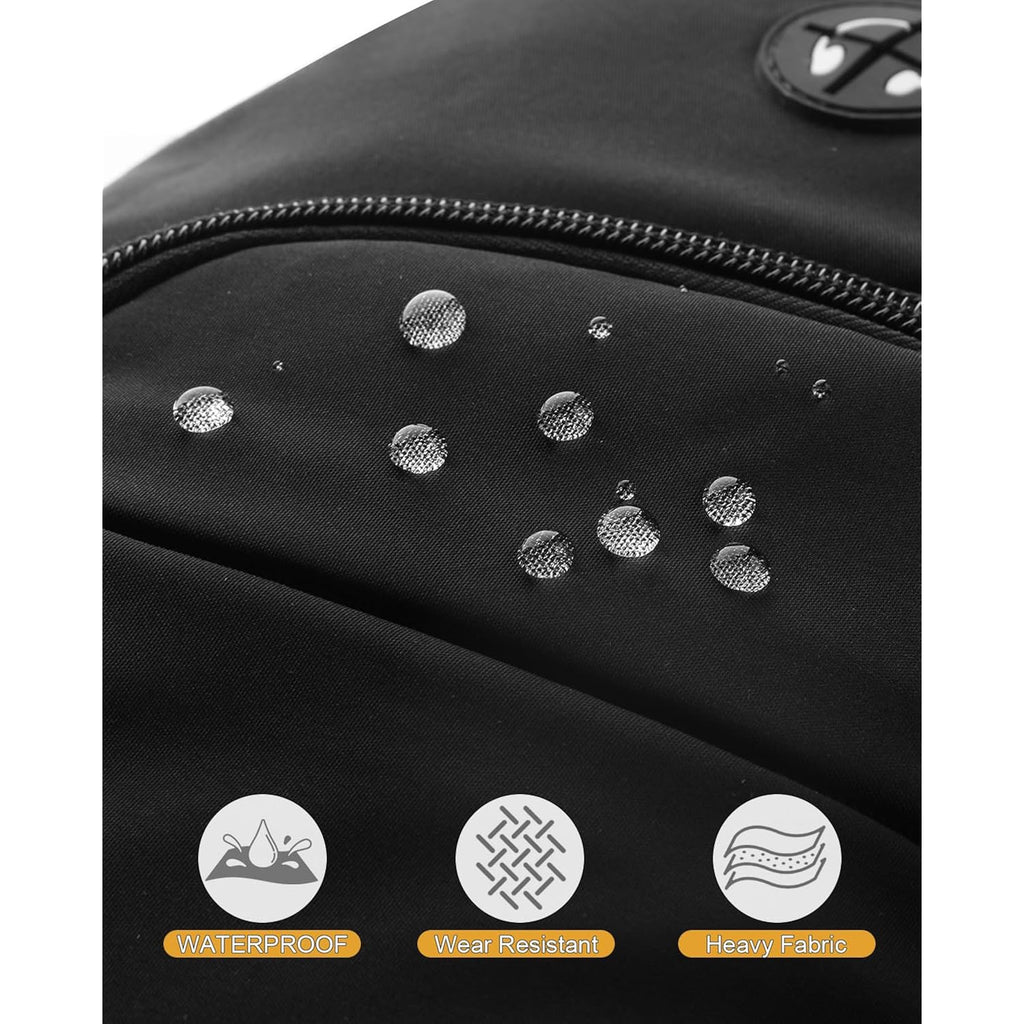 Pritent Crossbody Bags For Women Man Waterproof Sling Bag Backpack Trendy Casual Cross Body Bag With Convertible Shoulder Strap Chest Bag For Camping Hiking Travel Essentials (Black, Medium )