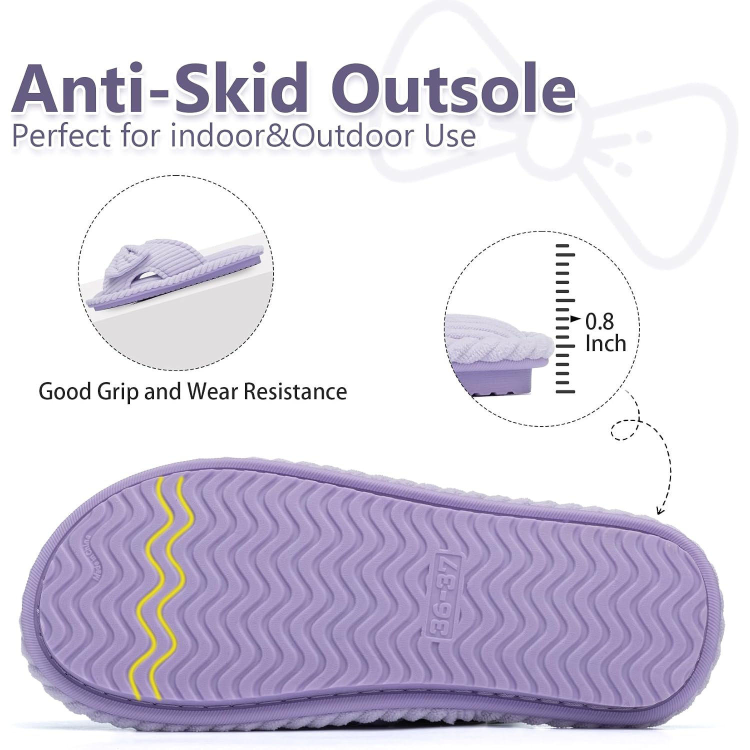 Cute Slippers For Women Indoor And Outdoor Cozy Soft Bow Open Toe Womens Slippers With Memory Foam Anti-Skid Sole Slides Spa Birthday Gifts For Women Mom Her Ladies Bridesmaid