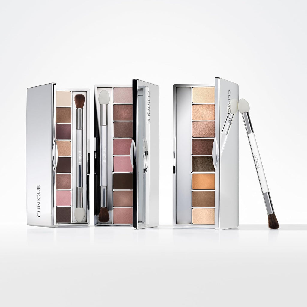 Clinique All About Shadow Eye Shadow Palette, 8 Silky + Buildable Shades | Black Honey, Pink And Nude Honey | Safe For Sensitive Eyes
