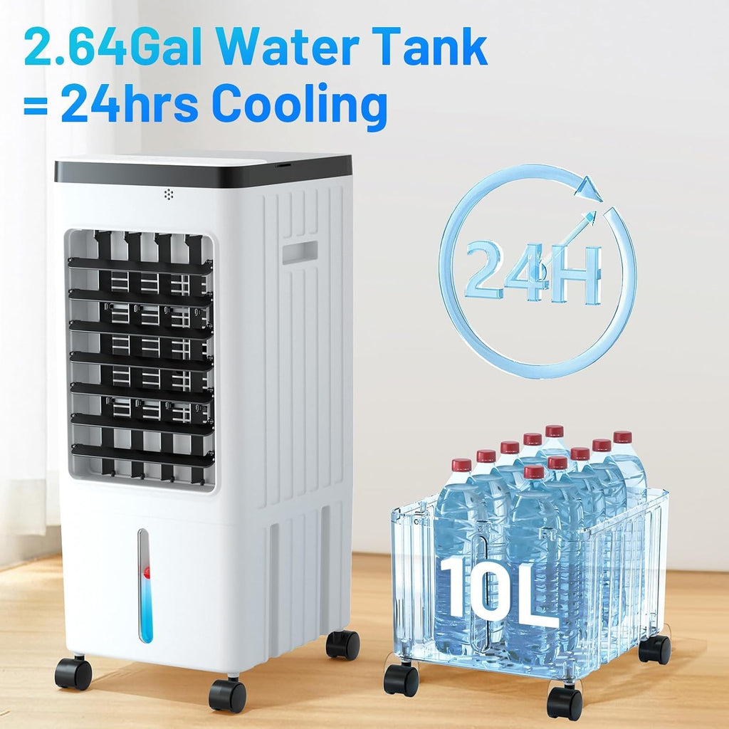 Portable Air Conditioners,Evaporative Swamp Air Cooler 3-In-1 Free Standing Cooling Ac Unit With Fan & Humidifier,Windowless Portable Ac Unit With Remote, Fast Cooling, 7H Timer For Bedroom,Office