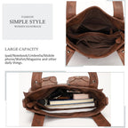 Women'S Large Purses Handbags Pu Leather Multi-Pocket Shoulder Bag | Large