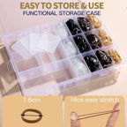 Ygdz Hair Ties, 1500Pcs Mini Elastic Hair Bands With Organizer Box, Clear Hair Ties, Hair Accessories Set For Girls, Women, Neutral Colors