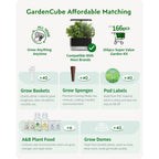 166Pcs Hydroponics Pods Kit Compatible With Aerogarden | 40 Sponges, 40 Baskets, 40 Domes, 40 Pod Labels, 600Ml A&B Nutrients, Tweezer, Grow Anything Supplies For Most Brands