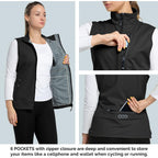 33,000Ft Women'S Lightweight Running Vest Outerwear With Pockets, Windproof Sleeveless Jacket For Golf Hiking Travel