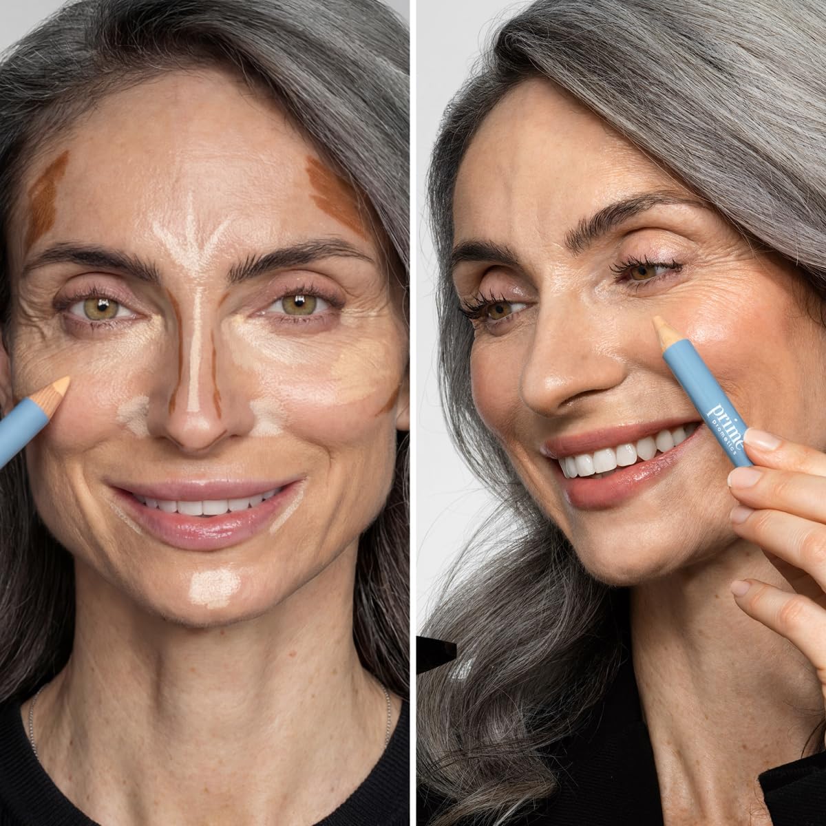 Prime Prometics Perfecting Concealer Pencil for Mature Women – Covers Dark Circles, Age Spots & Redness – Medium-to-High Coverage – 12-Hour Waterproof Wear – Self-Setting & Crease-Free (Almond Cream)