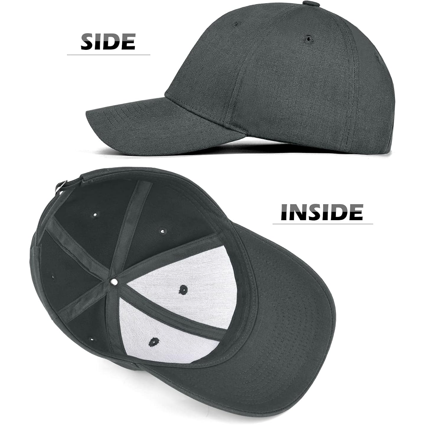 3 Pack Unisex Cotton Baseball Cap Adjustable Unconstructed Plain Sport Dad Golf Hat for Men and Women