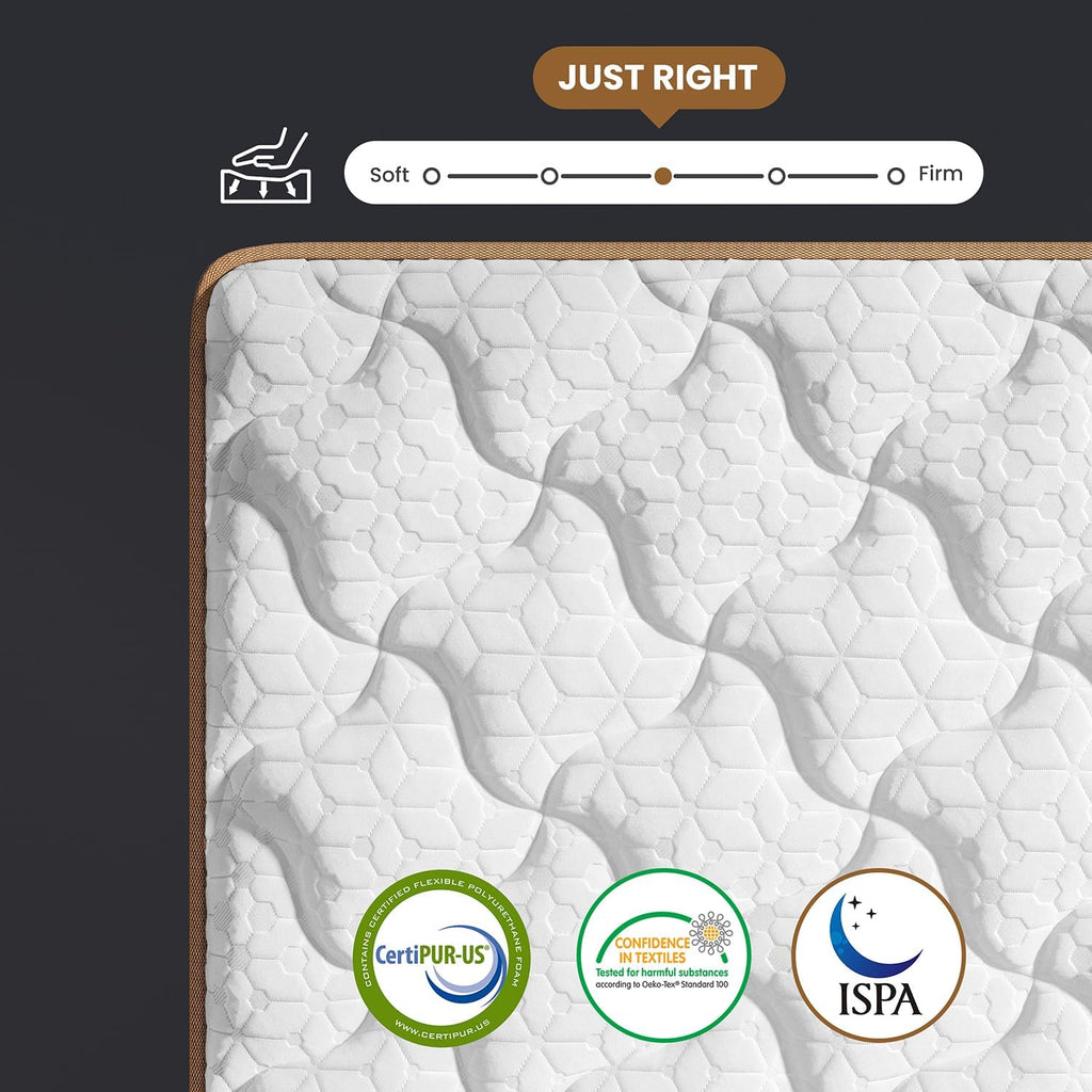 Queen Mattress 14 Inch, Luxury Hotel Cooling Hybrid Bed Mattress In A Box