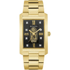 Bulova Our Lady Of Guadalupe Gold Stainless Steel 3-Hand Quartz Watch With Diamonds