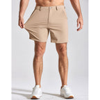 Coofandy Men'S Casual Shorts 7" Stretch Golf Shorts With 4 Pockets Quick Dry Lightweight Shorts Dress For Hiking Work