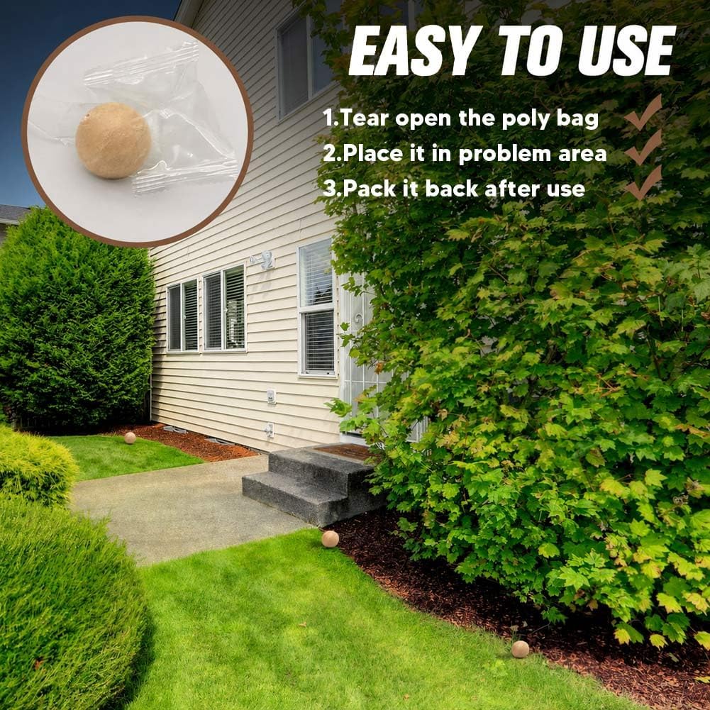 Mole Repellent For Lawns, Mole And Vole Repellent Outdoor, Gopher Repellent, Groundhog Repellent Outdoor, Armadillo Repellent, Mole Deterrent For Yard, Lasts Up To 3 Months, 8 Balls