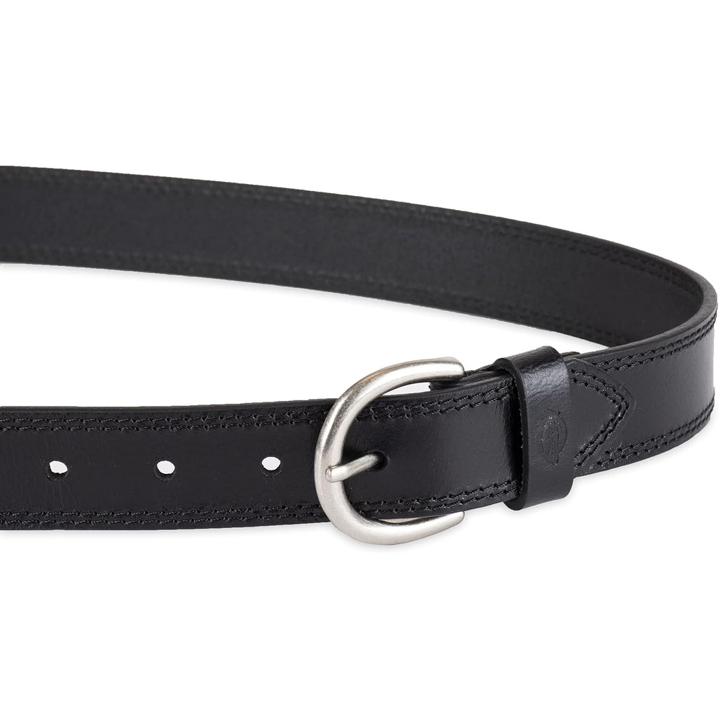 Dickies Women's Casual Leather Jean Workwear Belt With Round Harness Buckle