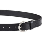 Dickies Women's Casual Leather Jean Workwear Belt With Round Harness Buckle